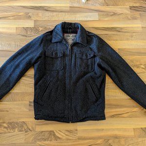 American Eagle Outfitters Wool Coat, Gray/Charcoal, Men's, Size S